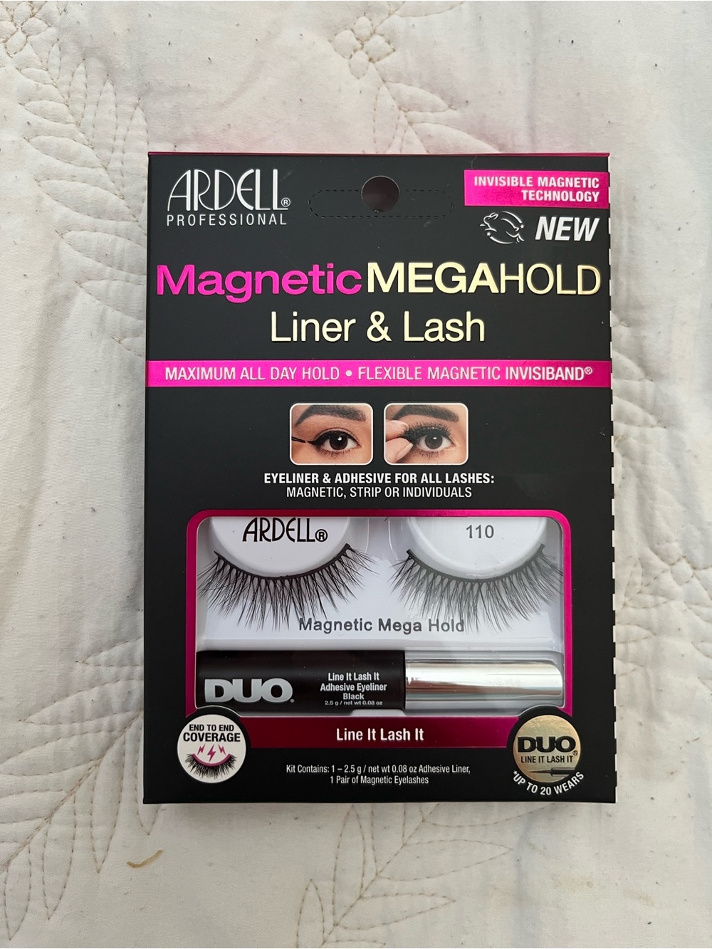 Ardell Magnetic MegaHold Liner & Lash Kit - Black with Pink Accents